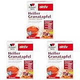 Doppelherz Heißer Granatapfel Sanddorn Acerola - Vitamin C und Zink zur Unterstützung der normalen Funktion des Immunsystems - heiß und kalt - vegan - 10 Beutel (Packung mit 3)