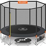 KESSER® Trampolin Outdoor Ø 244/305/366/427 cm Komplettset mit Sicherheitsnetz, Leiter, Randabdeckung & Seitentasche und Montagezubehör | Kindertrampolin Gartentrampolin Belastbarkeit 150 kg
