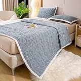 Wintermatratzenauflage, 90 x 200 cm, Plüschmatratzenschoner...