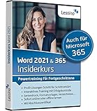 Word 2021 & 365 Insiderkurs - Powertraining für Fortgeschrittene | Lernen Sie Schritt für Schritt die effiziente Arbeit mit Word 2021 bzw. Word 365 | Online-Kurs + DVD von Lessino [1 Nutzer-Lizenz]