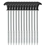 Lucx 12 x Zelt-Hering aus Stahl - robuste Erdnägel mit Gewinde für Camping und Outdoor - ideal für normalen und harten Boden (12er Set)