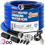 Beheizter Wasserschlauch für Wohnmobil, beheizter Trinkwasserschlauch, verbessert, frostsicher, Ganzjahres-Frostschlauch, einfacher Aufbau und knickfrei, Wohnmobil-Zubehör für Camper, Vieh, 7,6 m