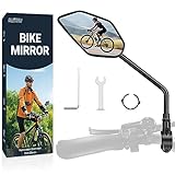 Coicer Fahrradspiegel Für E-Bike Links Hd 360° Drehbar & Klappbar Lenker Rückspiegel Fahrrad Spiegel Ebike Zubehör Extra Große Spiegelfläche Schlagfestes Echtglas Bike Mirror Accessories