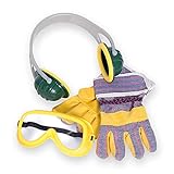 Theo Klein 8535 Bosch 3-teiliges Zubehör-Set | Arbeitshandschuhe, Arbeitsbrille und Ohrenschützer im Bosch-Design | Verpackungsmaße: 19,5 cm x 7 cm x 33,5 cm | Spielzeug für Kinder ab 3 Jahren