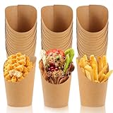 60 Stück Pommes Tüten Kraftpapier 12oz Bubble Waffel Tüten Wrapbecher PommestüTen Candybar Snack Becher Eisbecher Pappe Charcuterie Cup Wraps Tüten Pommes Waffeln Snacktüten für Alle Arten Von Partys