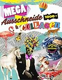 Mega Ausschneide & Collagen Buch: Über 1000 atemberaubende Ausschneidebilder für Kreative, Mit Download und zusätzlichen Bonus Illustrationen!