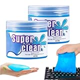 Car Cleaning Gel, Reinigungsgel für den Innenraum, Weicher und Flexibler Tastatur Reiniger, Universeller Reinigungsgel für Auto, Computer, Drucker, Kameras (1, 160g)