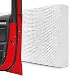 STRACKS® 4X Garagen Wandschutz je 40 x 20 x 3cm Extra Dicker Türschutz – Für Ihr Auto und die Garagenwand – Selbstklebender Türkantenschutz – 4er Set Karomuster, weiß