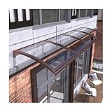 Polycarbonat-Sonnenschutz, modernes Vorzelt für Türen und Fenster, Doppelentwässerung, groß, 45 x 130 cm, Terrassenschutz