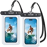 Lamicall wasserdichte Handyhülle, Unterwasser Handytasche - [2 Stück] IPX8 Wasserfeste Hülle für Schwimmen, Waterproof Phone Case für iPhone 16 15 14 13 12 Pro Max, Sumsung, Smartphone bis zu 7 Zoll