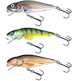 Salmo Perch Wobbler Jerkbaits für Hecht, Zander, Barsch, Hechtköder, Hechtwobbler, Forellenwobbler, Barschwobbler 12cm / 36g / schwimmend / 2.0-4.0m Perch