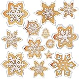 GWHOLE 13 Stück Schneeflocken Ausstechformen Weihnachten Edelstahl Ausstecher Set Plätzchenausstecher Keksausstecher Schnee Weihnachtsausstecher für Keks Fondant Plätzchen Backen Tortendekorationen