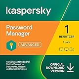 Kaspersky Password Manager | Unbeschränkte Anzahl von Geräten | 1 Benutzerkonto | 1 Jahr | PC/Mac/Android/iOS | Aktivierungscode per Email