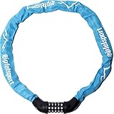 Fahrradschloss - Kettenschloss mit Zahlen I Fahrrad Zahlenschloss für Kinder und Erwachsene, türkis