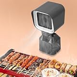 Mini-Dunstabzugshaube 12 W 2 Gänge Geschwindigkeit Max.3600rpm Mobile Abzugshaube mit 3 Filtersiebe 1 Ölauffangbehälter für Steak Grillen BBQ Camping Wohnmobil Küche Reise