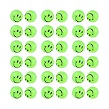 LYPPUL 36 Stück Flummies für Kinder, Leuchtbälle Für Partygeschenke, Grüne flummis, Leuchten im Dunkeln Lächeln Gesicht flummis, Leuchtende Flummi, Mitgebsel Weihnachten Kinder Geburtstagsgeschenk