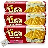 Liga Kekse Baby Biscuits 6-12 Monate Multipack 3x 175g + Benefux. Erfrischungstuch