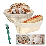 Brot Servierkörbe Runde/Oval Brotkorb Natürliche Gärungskorb Teig Masse Brotprüfung Beweis Korb Werkzeug (Color : 28X14X8CM)