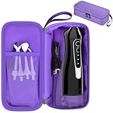 Tanmqin Koffer kompatibel mit Coslus/für Nicwell/für Leominor/für Bitvae Water Dental Flosser Teeth Pick Cordless Irrigator Water Floss Pick Carrying Storage Holder-Black (Bag Only) (Purple)