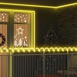 Lichtseil mit 480 LEDs Warmes Weiß 20 m PVC, Flexible Lichterkette für Innen & Außen, vielseitige Dekoration mit 8 Effekten, langlebig für Weihnachten & Garten
