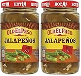 Old El Paso Sliced Jalapenos – Scharfe Jalapenos in Scheiben geschnitten – 1 x 215 g (Packung mit 2)
