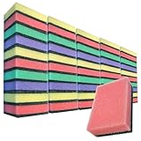 com-four® 50x Topfreiniger aus Kunststoff - universeller Reinigungsschwamm mit Scheuerpad - Putzschwamm - Spülschwamm (50 Stück - bunt)