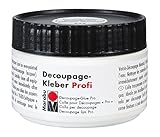 Marabu 11420013848 - Transparenter Decoupage Kleber Profi, 250 ml Dose, auf Wasserbasis, wasserfest, ideal zum Aufkleben aller Decoupage Papiere