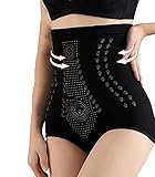 Lnmyic Bauchweg Unterhose Damen, Shapewear Damen Bauchweg, Miederhose hoher Taille Unterwäsche Bauchkontrolle Miederpant weicher und bequemer Body Shaper für Frauen,Schwarz