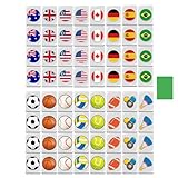 Dottduya Mahjongg Set mit Flaggen Design, 65 Stück 24mm Spielsteine für Seaside Escape Game, Tragbares Reisespiel Mahjong-Set, Lustiges Matching-Spiel & Familienspiel für Party, Erwachsene & Kinder