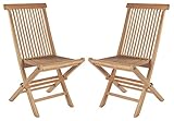 La Casa di Caesar 2er Set Teakholz Klappstühle Riva Teak Möbel Gartenmöbel Gartenstuhl Teakholzstuhl