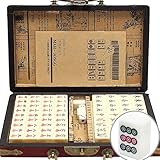 XUBX Mini-chinesisches Majong-Set,Mahjong-Anzug, Spielsteine...