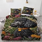 TMMDH Bettwäsche 200x220 Bettbezug Winter Bettwäsche-Sets Welpe Bettwäsche Sets Bequem Atmungsaktiv Hypoallergen Bettwäsche Bettwäsche Set + 2 Kissenbezug 80x80 cm