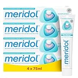 meridol Zahnpasta 4x75ml - Zahncreme bekämpft Zahnfleischentzündungen, antibakterieller Effekt