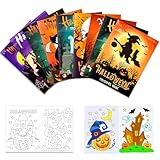 MORAINJAY 9 Stück Mini Malbücher für Kinder, kleine Malbuch, Malbuch Klein Mitgebsel Kindergeburtstag, Kleine Malbücher Mini für Geschenktüten & Partygeschenke (Halloween)