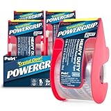 Pelri POWERGRIP Mini-Rolle Paketklebeband – Leise & Transparent – 4 Rollen mit Abrollern, 120 m gesamt, je 30 m × 48 mm – Ø38 mm Kern – Starke Haftung für Büro, Umzug, kleine Verpackungen – XD55