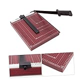 VILLFUL Papierschneider mit Verstellbarem Papieranschlag Automatischem Klemmsystem Robustem Metallboden und Präzisem Rasterlineal für Foto Bastelarbeiten und Bürogebrauch