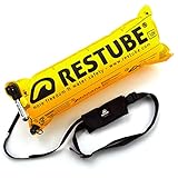 Restube Unisex-Adult Beach aufblasbare Schwimmboje-Notfall Schwimmhilfe, Angeln, Segeln & Surfen | Kompakte Einheitsgröße für alle Survival Schwimmer, Jet Schwarz, Small