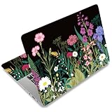 SUPERDANT Wildflower Laptop Skin Mit Schwarzem Hintergrund...