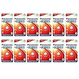 Panasonic CR1220 Lithium-Knopfzellen 3 V Packung 12 Stück (12 einzelne Blister)