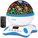 Moredig - Nachtlicht Baby, Nachtlampe Kinderzimmer Baby Einschlafhilfe 360° Rotation+12 Beruhigende Musik+8 Romantische licht, Projektor Lampe Sternenhimmel für Kinder