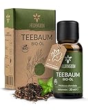 Heldengrün® BIO Teebaumböl [100% NATURREIN] Natürliche Haut- und Gesichtspflege - Tee Tree Oil - Teebaumöl Pickel unterstützt bei Unreinheiten