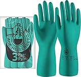 ACE Heisenberg Chemie-Handschuh - 3 Paar lange, gefütterte Chemikalien-Schutz-Handschuhe - EN 388/374-10/XL (3er Pack)