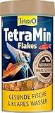 TetraMin Flakes - Fischfutter in Flockenform für alle Zierfische, ausgewogene Mischung für gesunde Fische und klares Wasser, 250 ml Dose