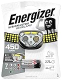 Energizer Stirnlampe LED, Vision Ultra HD Superhelle Kopflampe für Camping, Outdoor und Wandern, Batterie Enthalten, 1 Stück (1er Pack)