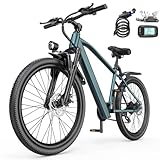 Elegllde E-Bike 26' 7-Gang Hochkohlenstoffstahlrahmen Elektrofahrrad 250W Motor 10Ah Akku Höchstgeschwindigkeit 25km/h City E-Bike mit LCD Display, ideal für Damen und Herren