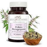 Echtes-Herzgespann Tabletten 270mg| 180 Tabletten Leonurus cardiaca | Top Premium Qualität aus Österreich | Vegane Tabletten statt Kapseln ohne Zusatzstoffe | Mutterkraut, Löwenohr, Herzblatt