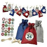 FONDOTIN 1 Satz Weihnachtsgeschenktüte Geschenktüten mit Weihnachtssüßigkeiten Süßigkeitentasche Kalender Aufbewahrungstasche Partyzubehör Süssigkeit Geschenktasche Ammer Sackleinenbeutel