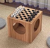 Chess & Go Couchtisch - Multifunktionales 2-in-1-Spieltisch-Set für Zuhause, niedriges kleines Design, perfekt für Aktivitäten im Wohnzimmer
