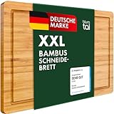 Blumtal Schneidebrett Holz aus 100% Bambus XXL - 2cm dickes...