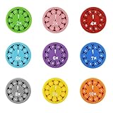 9 Stück Mathe Fidget Spinner Set, Multiplikations Divisions Zahlen Fidget Spinner Spielzeug, Mathe Fakten Spinner Fidget Toys, Lernspielzeug Stressabbau Spinners für Math Games